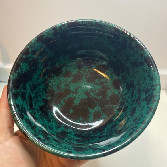 Berrington Pottery Green Agate 5.25" Wide Bowl #2049 - Picture 2 of 7